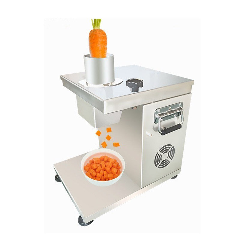 Máquina automática para cortar en dados, cubitos, zanahorias, patatas, cebollas, pepino, comercial, 300W