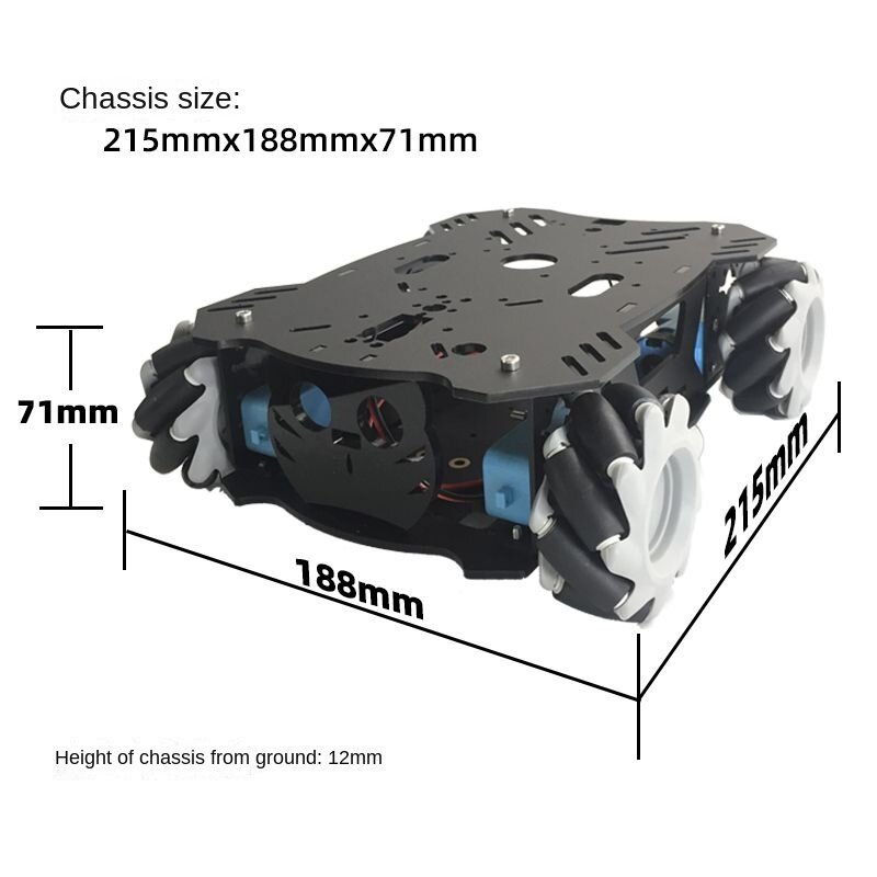 Радиоуправляемый танк на колесах для робота Arduino, нагрузка до 10 кг