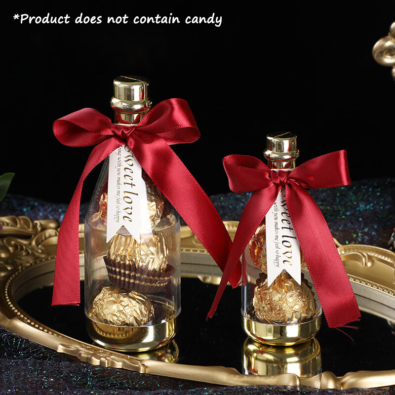 透明なワインボトルの包装ボトル,キャンディーボックス,ドリフトボトル,結婚式,誕生日プレゼント,結婚式に適しています