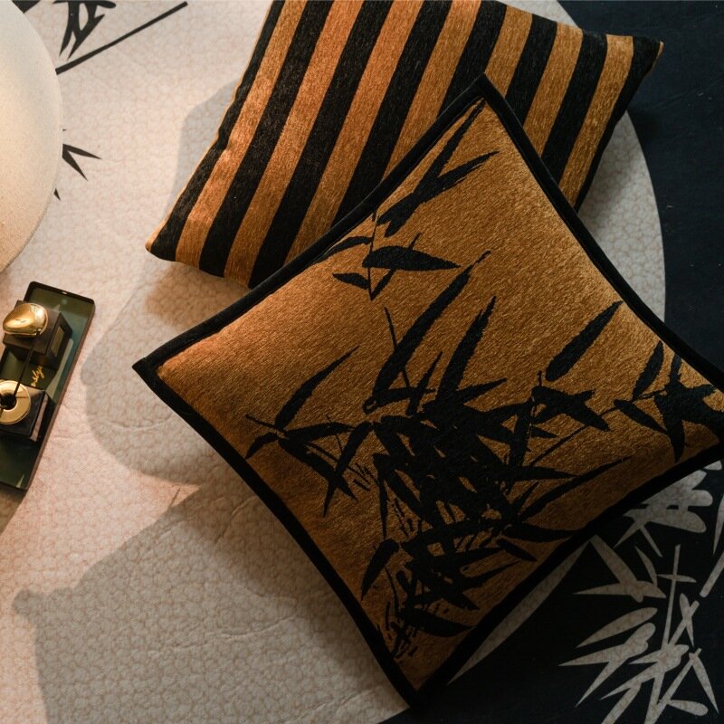 Funda de cojín de alta gama, fundas de almohada decorativas de estilo chino para el hogar, sofá, novedad