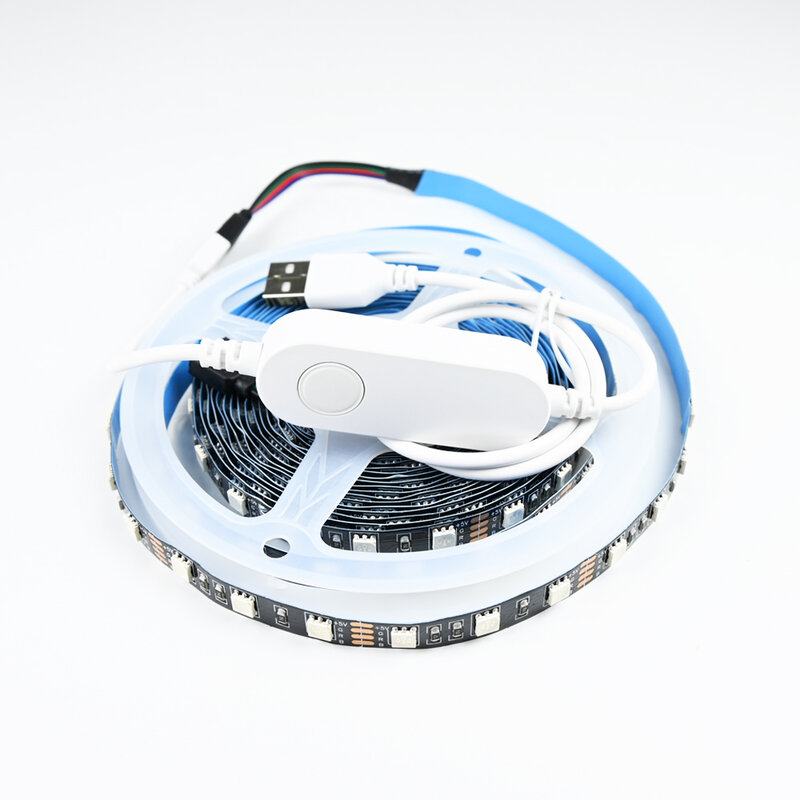 TUYA Zigbee-tira de luces LED USB, lámpara de luz RGB Flexible, iluminación de fondo de TV Echo Plus, Control por voz de Google Home, DC5V, 1M, 2M, 3M, 4M, 5M