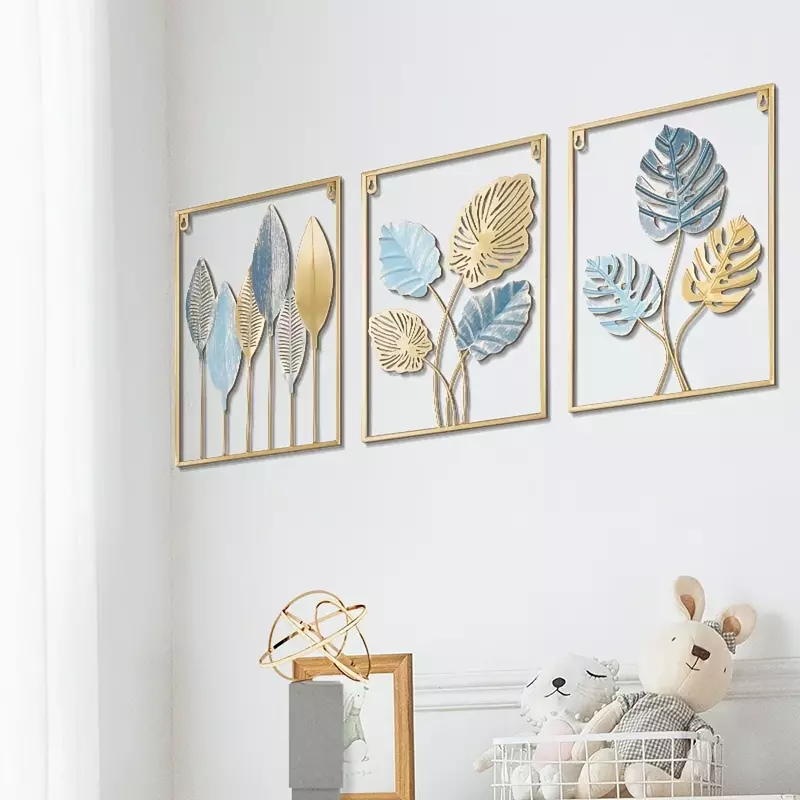 CIFBUY 다리미 금속 벽걸이 장식, 창의적인 정글 풍경, 다리미 벽걸이 장식, 현대 패션 홈 데코