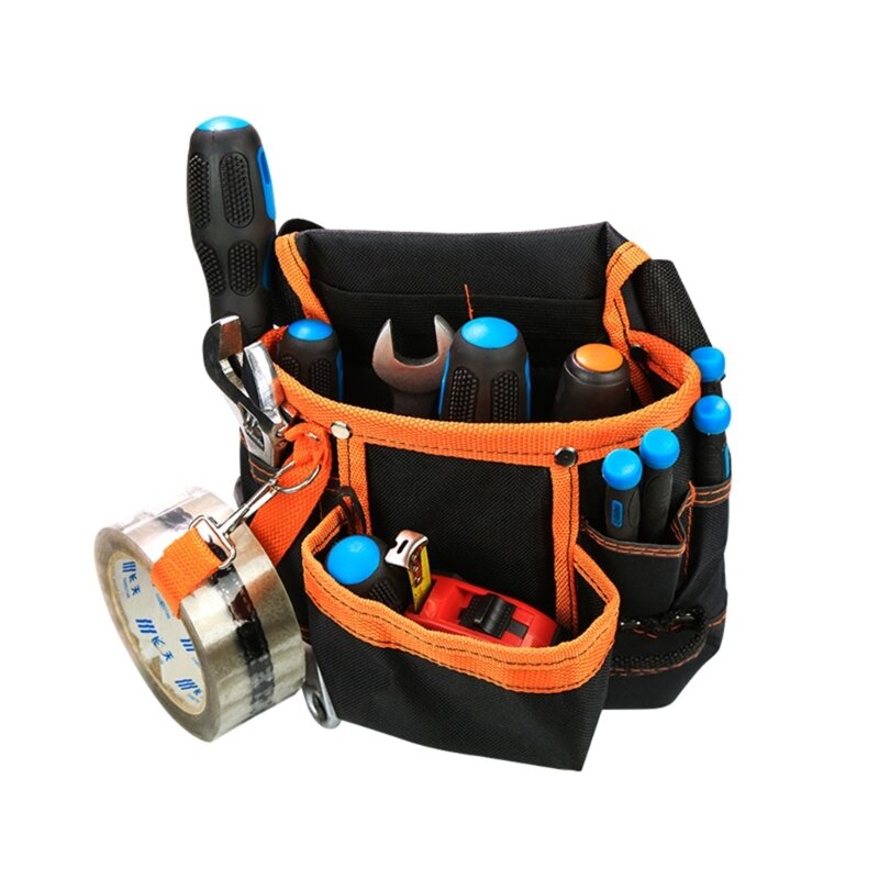 Elektriker-Gürteltasche, robuste Werkzeugtasche aus 600D-Oxford-Stoff mit 8 Taschen für Herren J60C