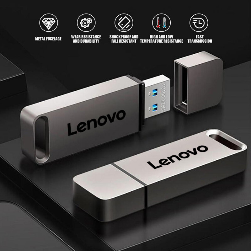 Lenovo-USBフラッシュドライブ,高速転送金属ペンドライブ,ポータブルメモリストレージ,防水アダプター,uディスク,3.1, 2テラバイト,8テラバイト,16テラバイト