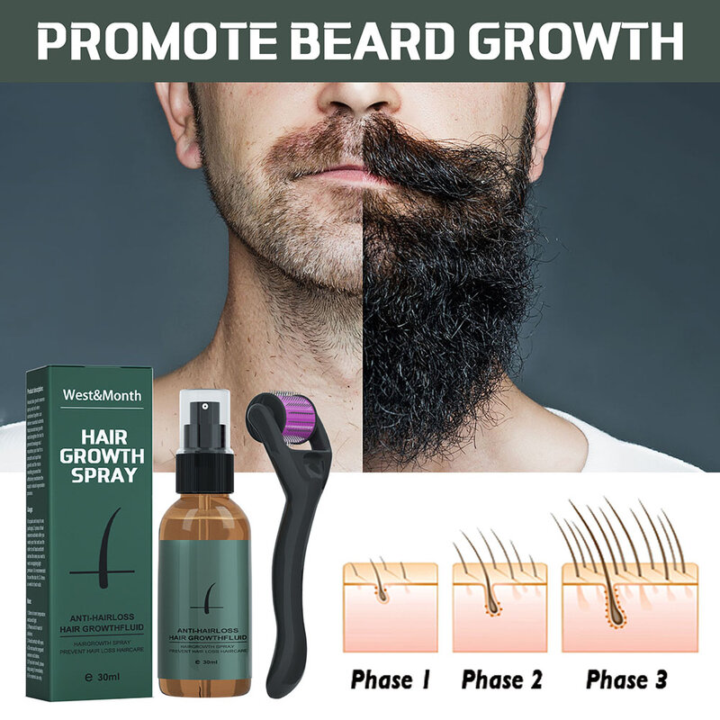 Beard Care Spray Set Dry Frizz Beard Nutrition Solution Beard Care Product