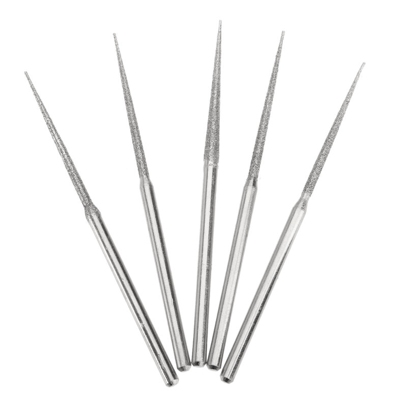 5Pcs Dremel Accesories Mini Drill Diamond Grinding Head 3mm Shank Bur Bit Set Grinding Tool For Dremel Rotary Tool L-fine Tip
