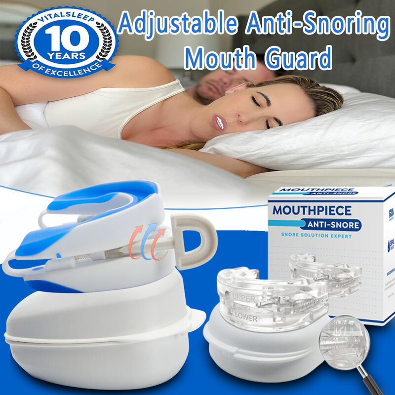 Pelindung mulut Anti mendengkur, perangkat tidur Anti dengkuran dapat diatur, penghenti dengkuran meningkatkan tidur