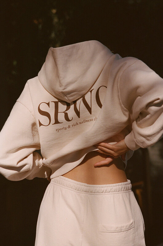 Calça esportiva feminina impressa com capuz de algodão puro, calça de cintura média, europeia e americana, nova, SRWC