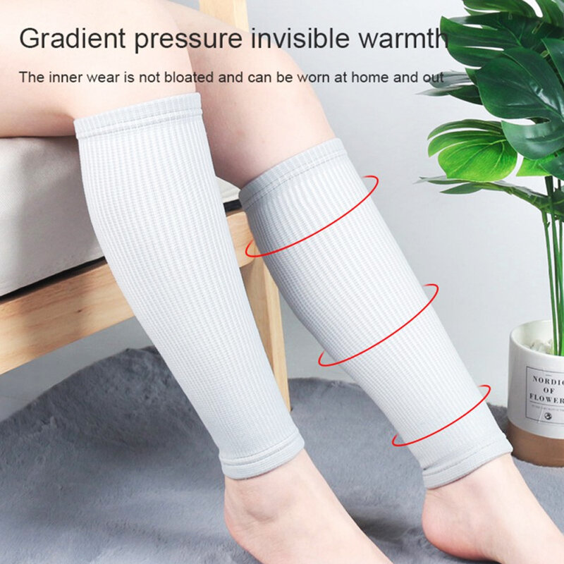 1Pair Unisex Compression Leg Sleeve Relieve Varicose Veins Circulation Sport Leg Warmer Footless Compression Socks For Running