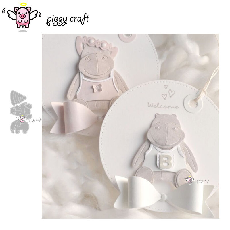 Piggy Craft metal cutting dies cut die mold Hippo elephant toy Scrapbook paper craft knife mold blade punch stencil dies