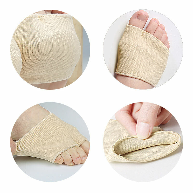 Heel Socks Metatarsal Sleeve Pads Half Toe Sole Forefoot Gel Pads Cushion Half Sock Supports Prevent Calluses Blisters Patch