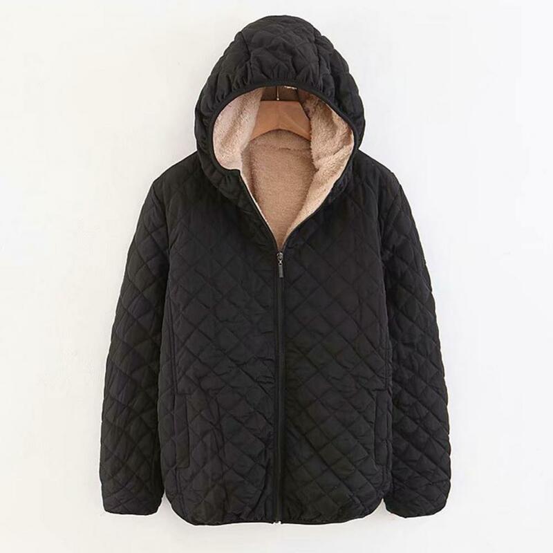 Женская Теплая Флисовая Куртка средней длины, зимние парки из овечьей шерсти, хлопковое пальто с капюшоном в Корейском стиле