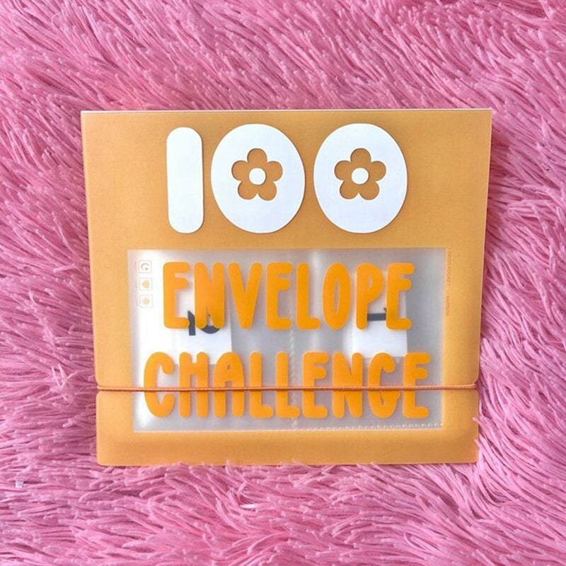 100 Envelopes Money Saving Binder, Storage Binder For 100 Envelopes Money Saving Challenge Kit, Gift As Challenge Book