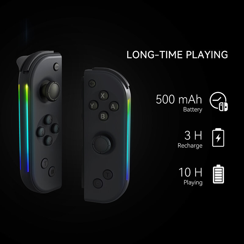 Joy-Con Pad de Luminescência Lateral para Nintendo, Controlador L e R, Compatível com Wake-up e Screenshot