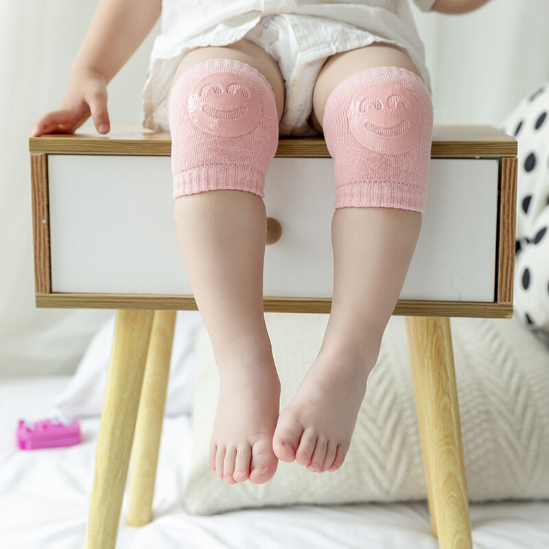 Ginocchiere per bambini calze estive in spugna per bambini protezione per gomiti protezione per ginocchia striscianti per bambini faccina per bambini faccina proteggi ginocchio