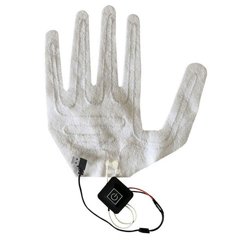 Sarung tangan penghangat tangan musim dingin, pemanas penghangat tangan termal untuk bersepeda ski, sarung tangan USB serat karbon dengan bantalan panas elektrik