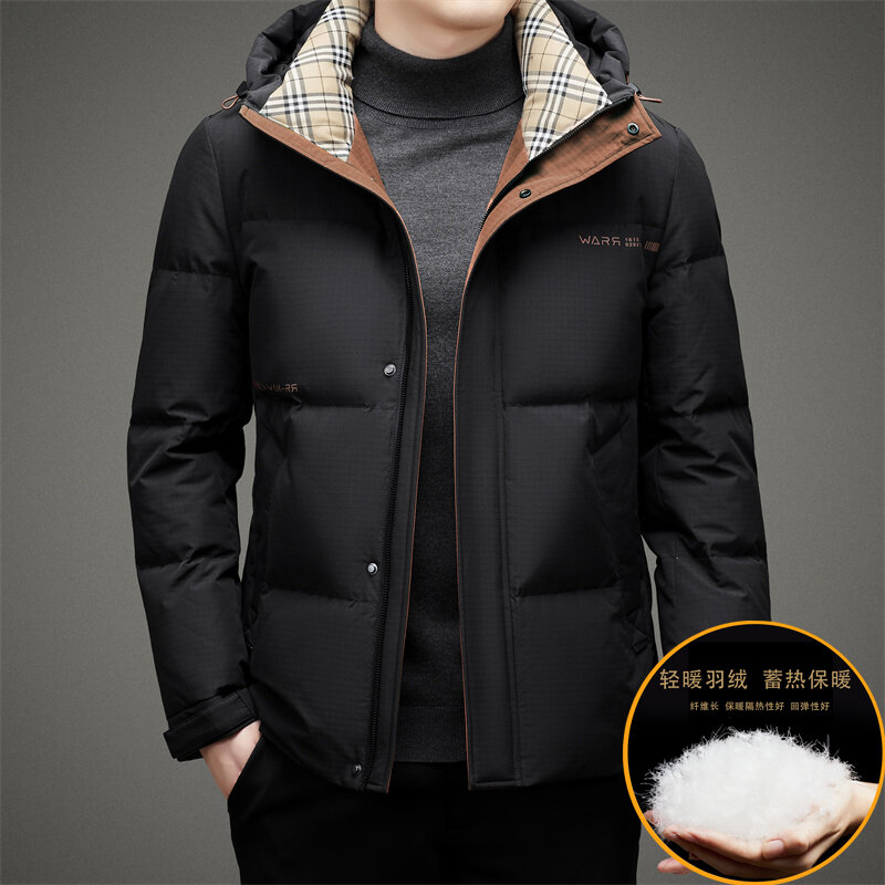 Top Quality 90% White Duck Down Jackets Mens Thick Winter 2022 Warm Solid Puffer Coat Windproof -30 Degrees Down Parkas Clothing