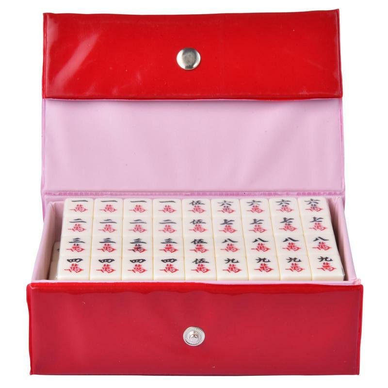 144 шт., меламиновые мини-плитки для Маджонга, традиционные китайские маджонг, веселые настольные игры для семьи с кубиками