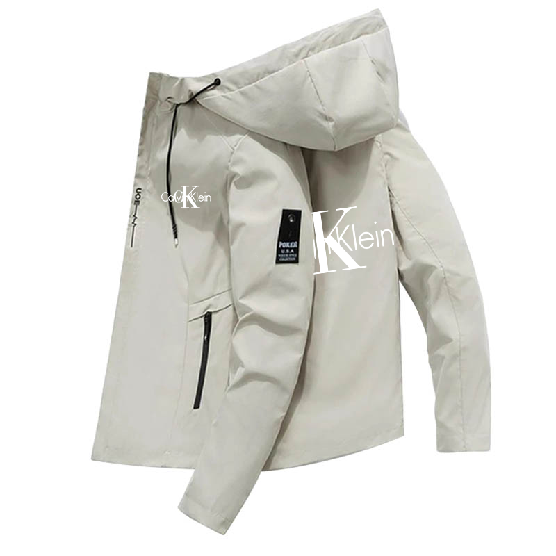 Мужская куртка с капюшоном Новинка весна-осень 2023 брендовая мужская ветровка модная повседневная куртка с капюшоном на молнии мужская приталенная куртка