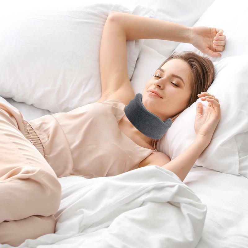 Ajustável anti ronco pescoço cinta, apoio do pescoço, dormir colar para alívio do desconforto, estabilizador cervical