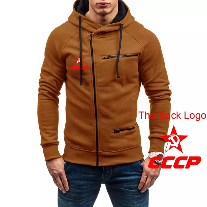 2024 CCCP rosyjski związek radziecki mężczyzn nowa bluza z kapturem bluzy z kapturem na zamek solidne kolorowa bluza swetry z kapturem bluzy z nadrukami