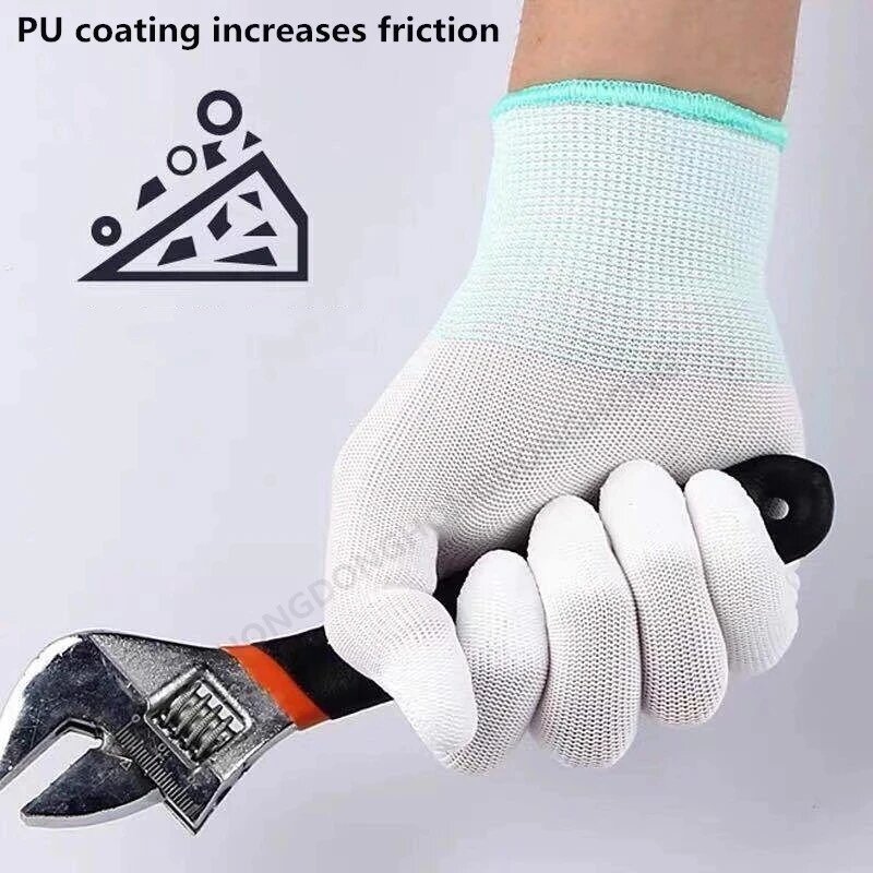 Nitrile Safety Coated Work Gloves, PU Gloves, Palm Coated Mechanical Work Gloves, 10-20 Pairs, Bendable CE EN388