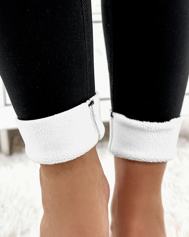 High Waist Fleece Lined Thermal Leggings 2023 Autumn Winter Spring New Fashion Casual Female Trouser Casual Bottom