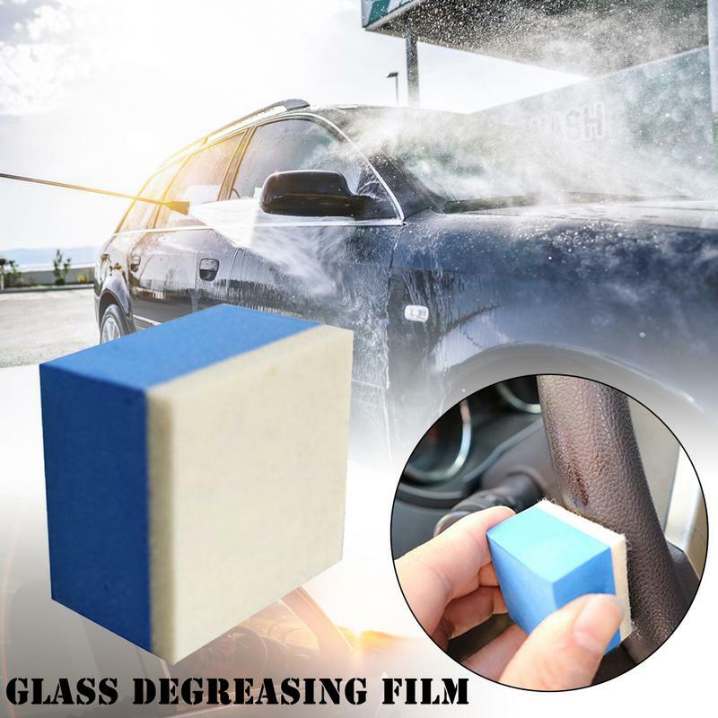 Felt Coated Block Glass Finish Plating Glass Oil Removal Film Wool Felt Glass Degreasing Film Car Cleaning Sponge Block