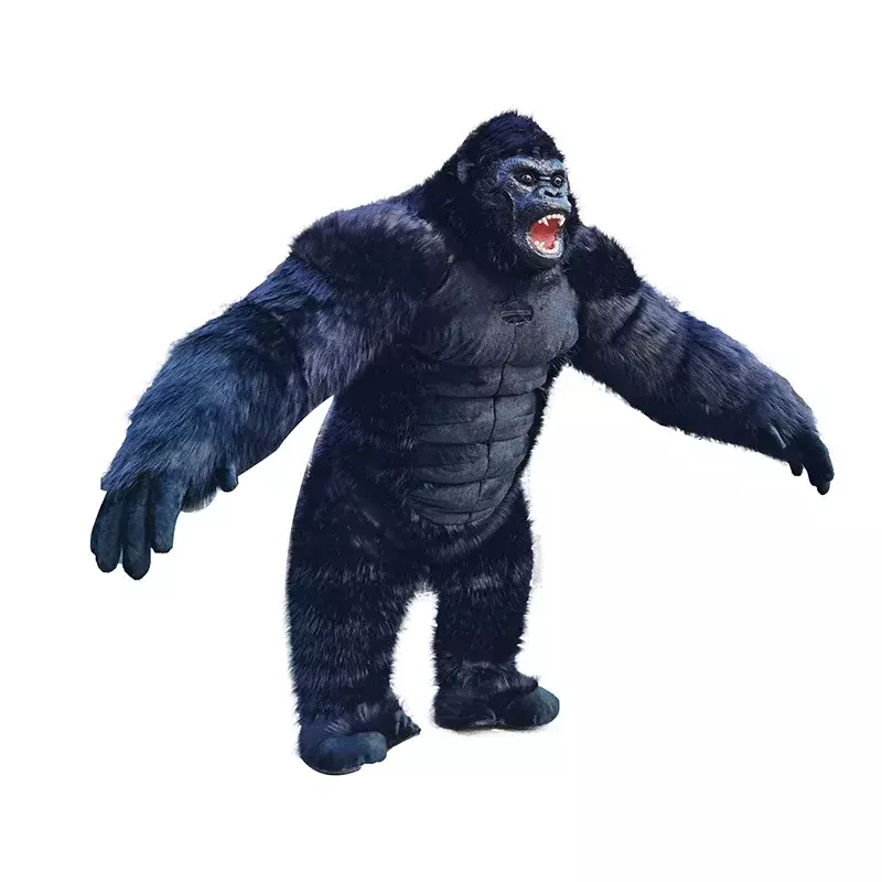 Traje inflável do mascote do personagem do gorila king kong, vestido extravagante da cerimônia publicitária, carnaval animal do partido, 260cm, lagre