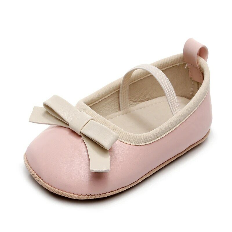VISgogo-zapatos de princesa Mary Jane para niña, calzado plano de PU Premium, con lazo infantil, primeros pasos, para cuna, fiesta, Festival, Baby Shower