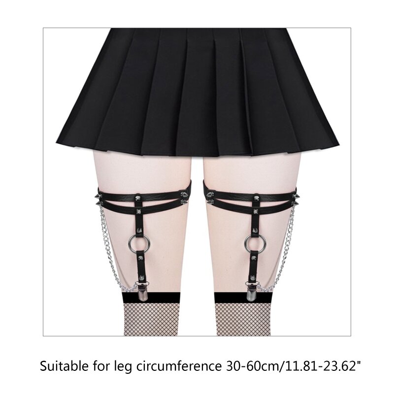 Frauen Sexy elastische Oberschenkel Clips Gothic Bein Clips Gürtel Cosplay Party Supplies