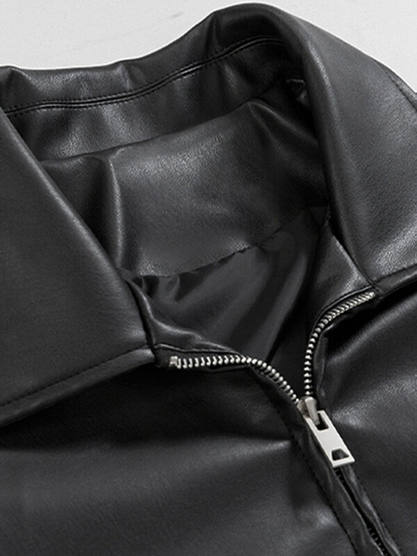 Mauroicardi 봄 가을 쿨 럭셔리 짧은 블랙 소프트 라이트 PU 가죽 재킷, 지퍼 캐주얼 남성 재킷 및 코트 패션
