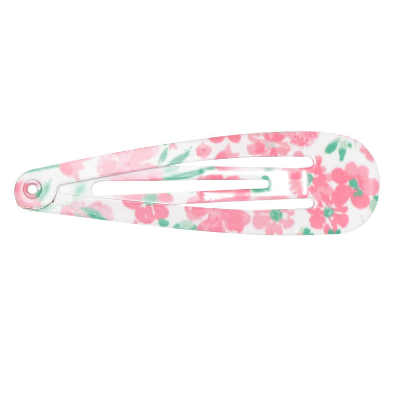 2 pçs do bebê colorido floral impressão hairpins meninas hairpins clique clack básico headwear para crianças acessórios de cabelo