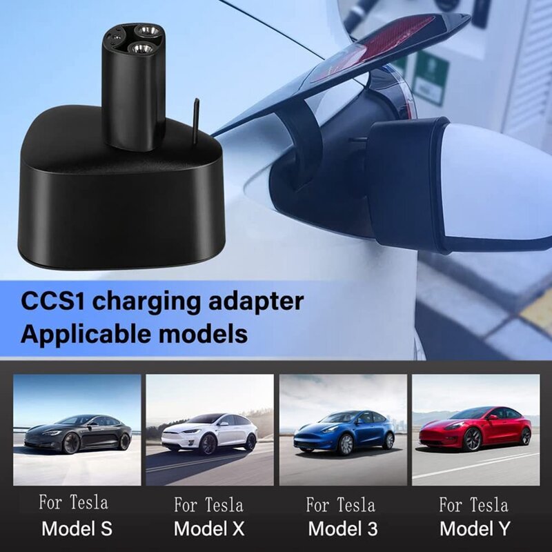 Adaptador de carga rápida CCS 1 para Tesla Model 3/S/X/Y, cargador de vehículo eléctrico de hasta 250kw, estándar americano