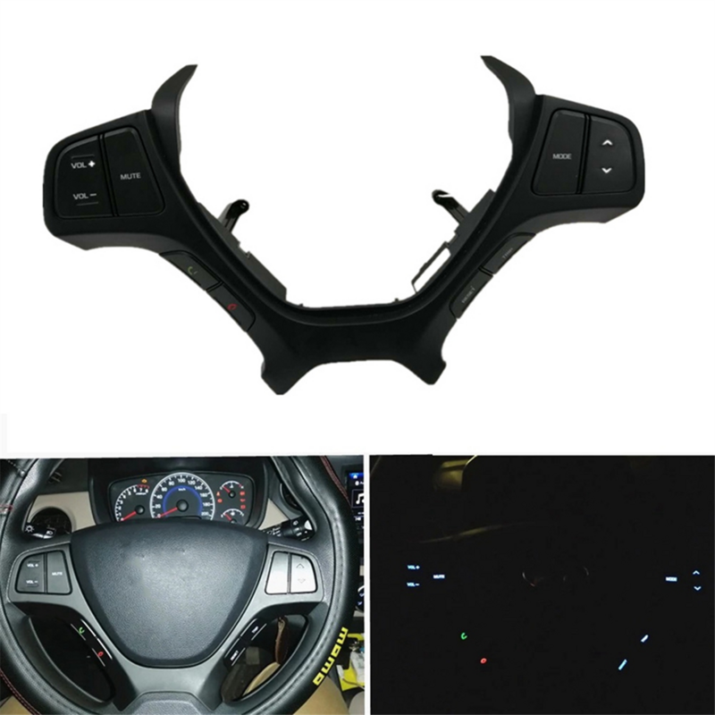 Interruptor de volante de coche, botón de Control de Audio para Hyundai I10, 2014, 2015, 2016, 2017