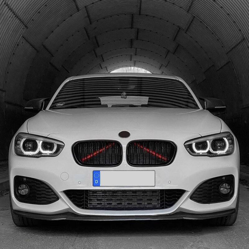 2Pcs Front Grille Trim Strips Cover Frame Stickers For BMW F10 E60 F30 F32 F20 F22 F06 F02 F25 F26 G20 1 2 3 4 5 6 7 Series