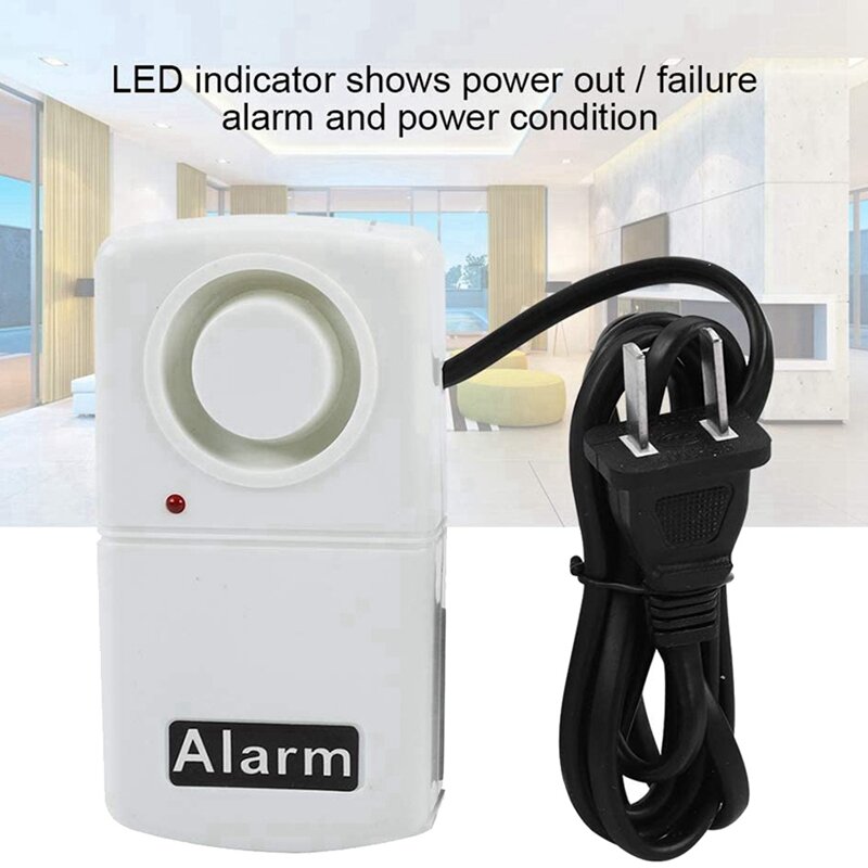 5X 220V LED Indicator Smart 120Db Automatic Power Cut Failure Outage Alarm US Plug