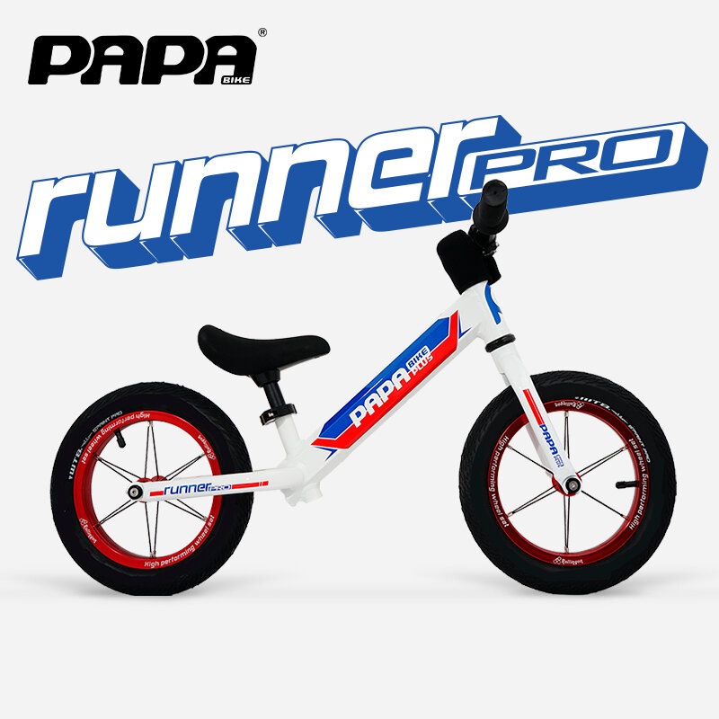 Keseimbangan sepeda PAPA skuter anak 2 sampai 5 tahun, troli keseimbangan aluminium Aloi 12 inci