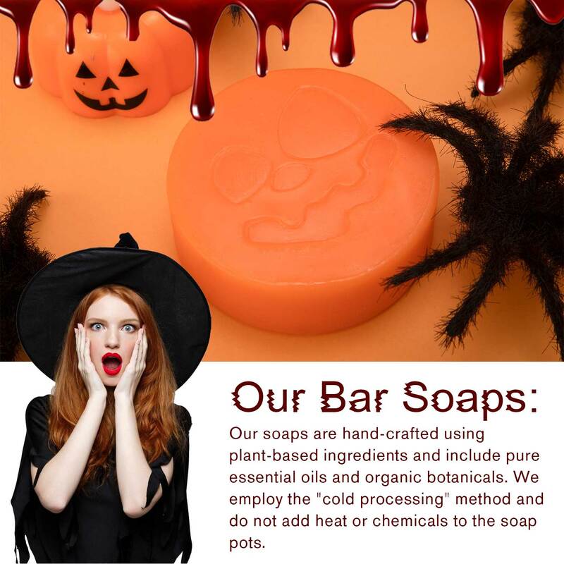 Jabón de manos con esencia de calabaza para Halloween, citrulina, Ácido Kójico, blanqueador, iluminador de la piel, elimina las espinillas, manchas oscuras
