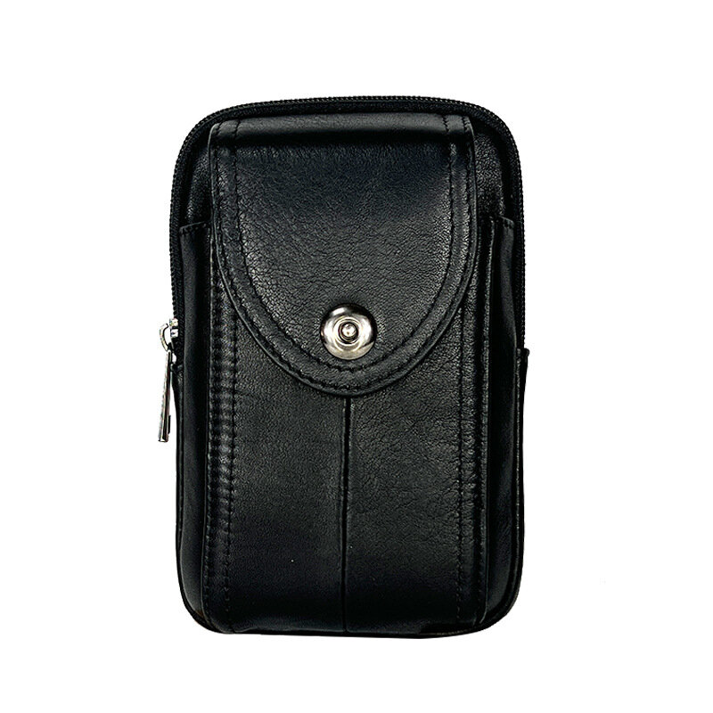 Men's Genuine Leather Waist Packs Phone Pouch Bags Waist Bag Male Small Chest Shoulder Belt Bag Designer Crossbody Bags