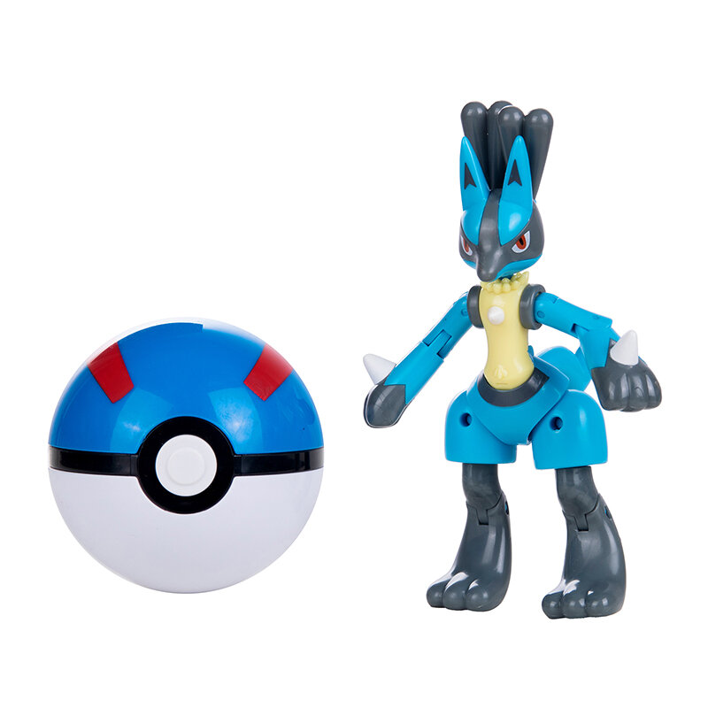 Piłka Pokemon figurki Pokeball oryginalne zabawki deformacji Pikachu Charizard Eevee Mewtwo Lucario kieszonkowy potwór Model prezenty