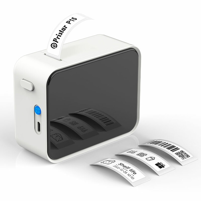 Bezprzewodowy drukarka etykiet Bluetooth przenośna drukarka termiczna podobny jak D11 D110 D101 maszyna do etykietowania Mini drukarka do etykiet P15 naklejki