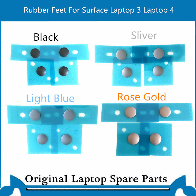 4 pièces Nouveau Fond de Caisse Coussinet Pour Microsoft Surface Laptop 3 4 Pieds En Caoutchouc 1867 1868 Argent Rose Or Noir Bleu Clair