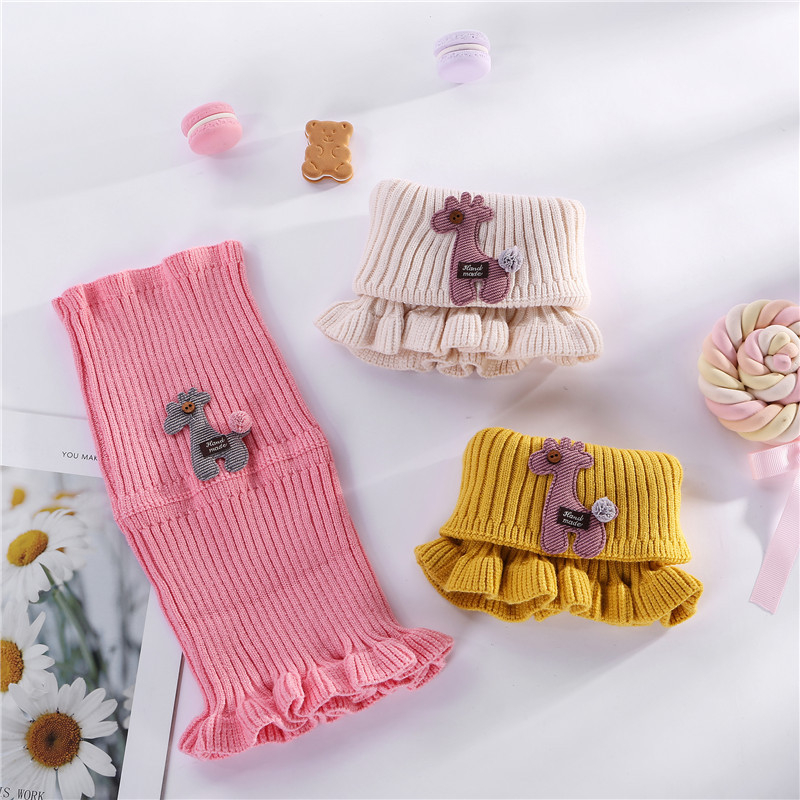 Детский вязаный шарф с оборками, 6 цветов