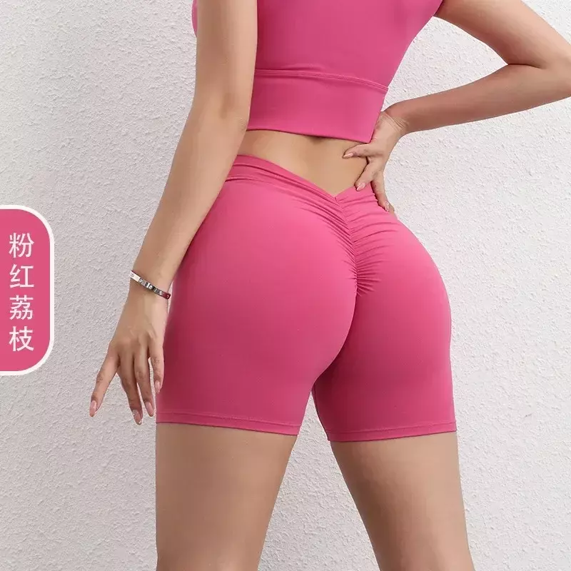 After V Yoga Pants, Women's Hip-lifting Sexy Three-point Pants, Peaches and Hips, No Embarrassing Lines, Nude Fitness Pants