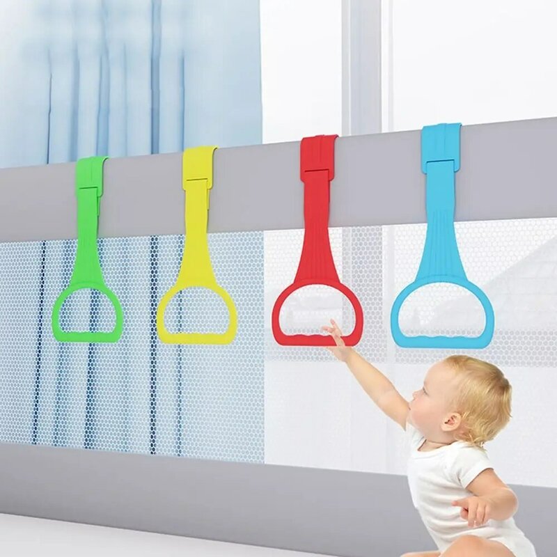 Bed Accessories Pull Ring for Playpen Cognition Plastic Solid Color Baby Crib Hooks Hanging Ring Hanging