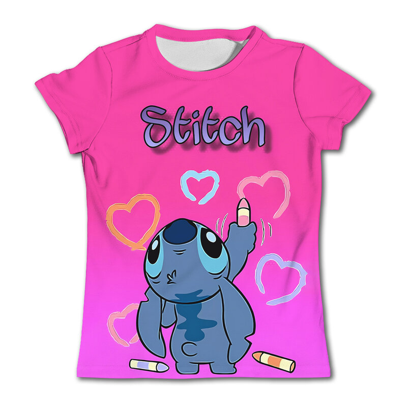Sommer Kinder Top Stitch Print Kinder Kurzarm T-Shirt Mädchen Geburtstag T-Shirts Jungen Kleidung lässig O-Neck Shirt für Kind