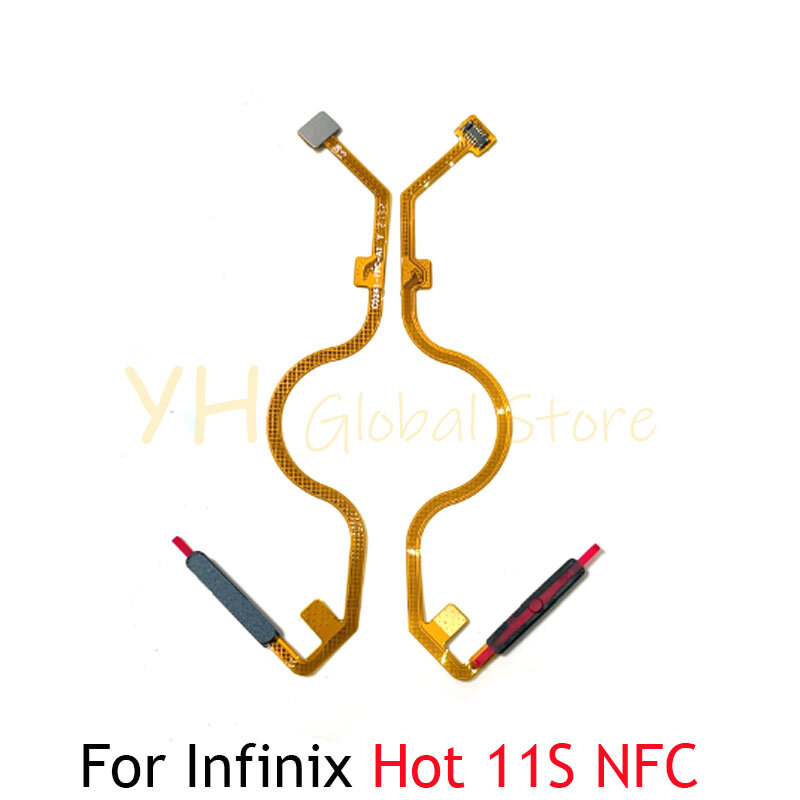 For Infinix Hot 11S NFC Home Button Fingerprint Touch ID Sensor Flex Cable Repair Parts