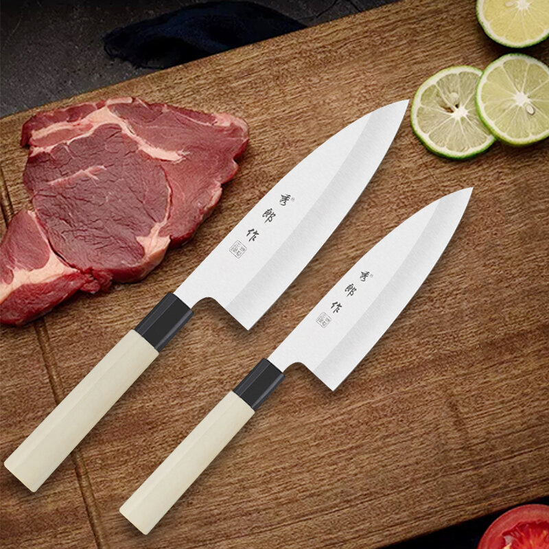 Japanese Salmon Sashimi Knife Professional Meat Cutting Fish Raw Knife Sushi Cooking Knife Fish Filleting Kitchen Chef Knife