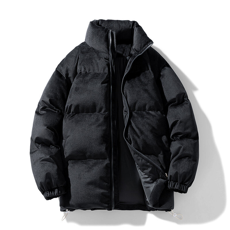 Новая мужская модная повседневная универсальная Вельветовая куртка свободного кроя осень-зима парный Топ утепленное теплое пуховое хлопковое пальто